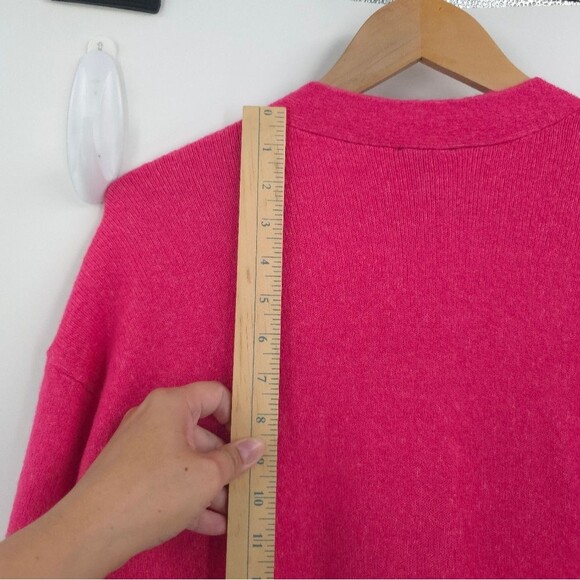Talbots Jeweled Button Cardigan Pink Longline Office Church Cozy Barbie NWT - Picture 14 of 16